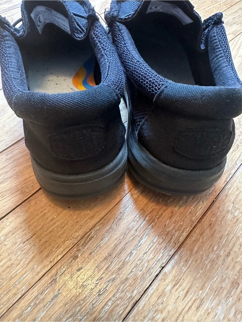 Hey Dude Wally Work CE Black Men's Shoes Size 9 Slip Resistant